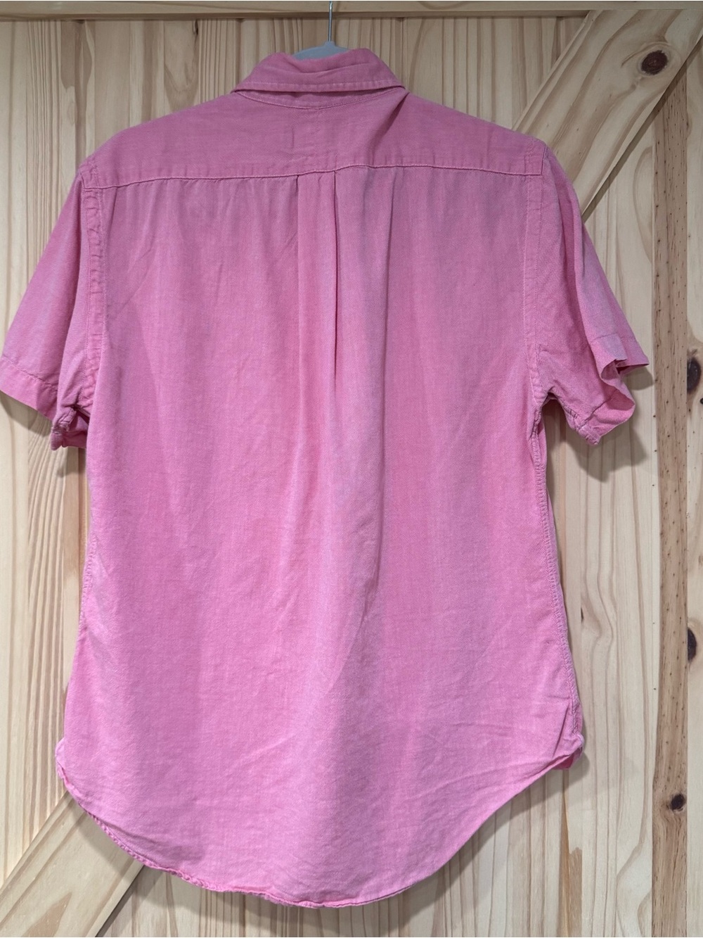 Ralph Lauren Men’s Slim Fit Chambray Oxford Button Up Shirt Pink Size Medium - Picture 3 of 8